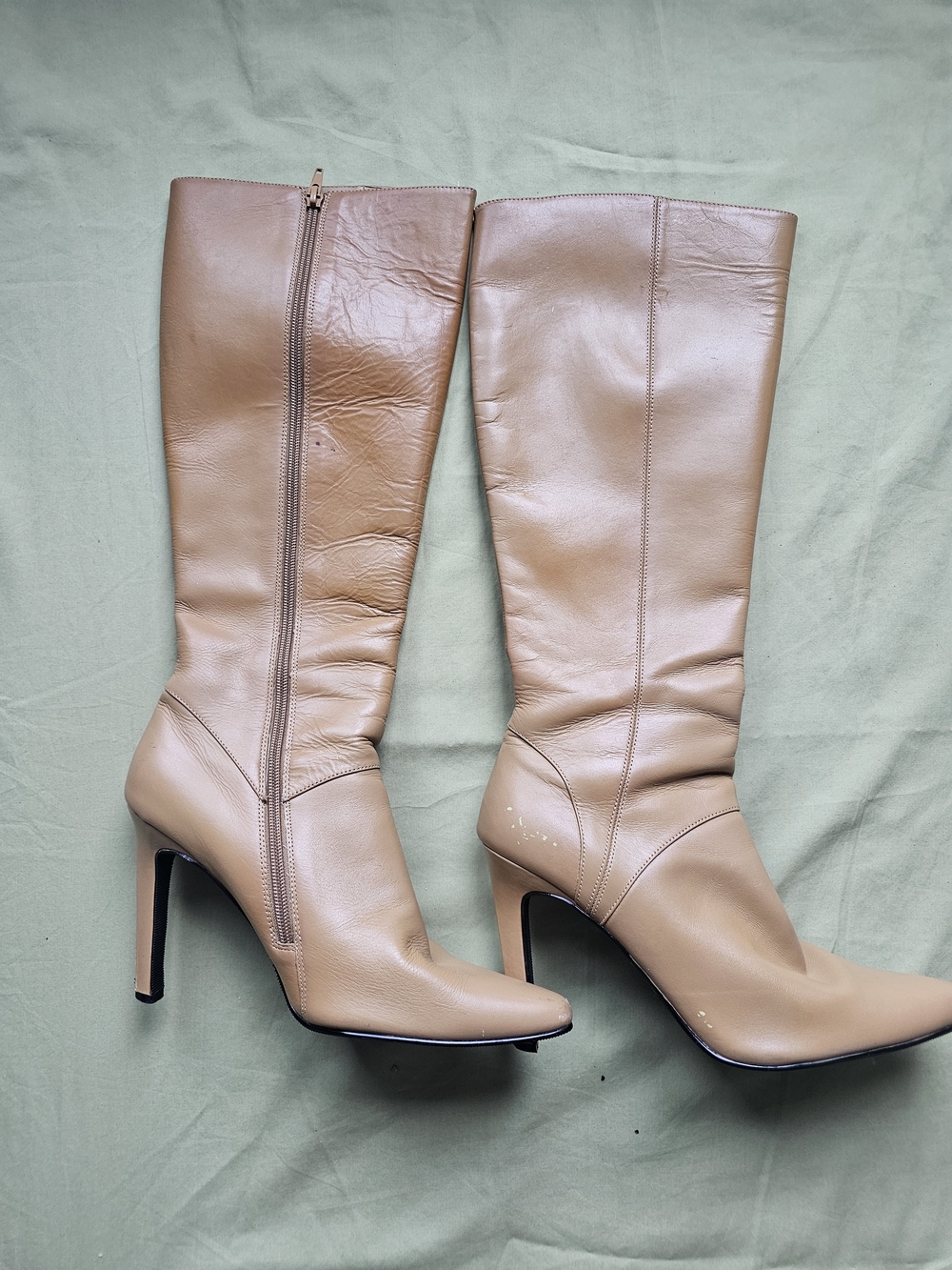 Newport News Beige Pointed Stiletto Heels